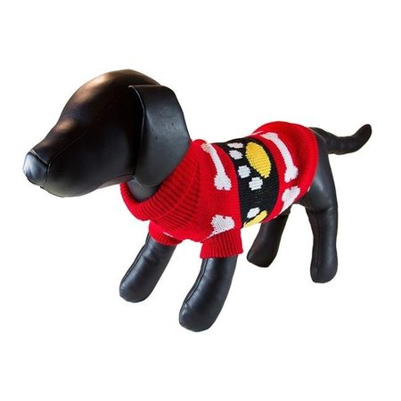 PETCESSORY Petcessory DS731LAXL Red Bones & Paws Turtleneck Dog Sweater - Extra Large DS731LAXL